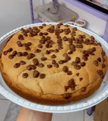 Torta cookie com ovomaltine - Grande